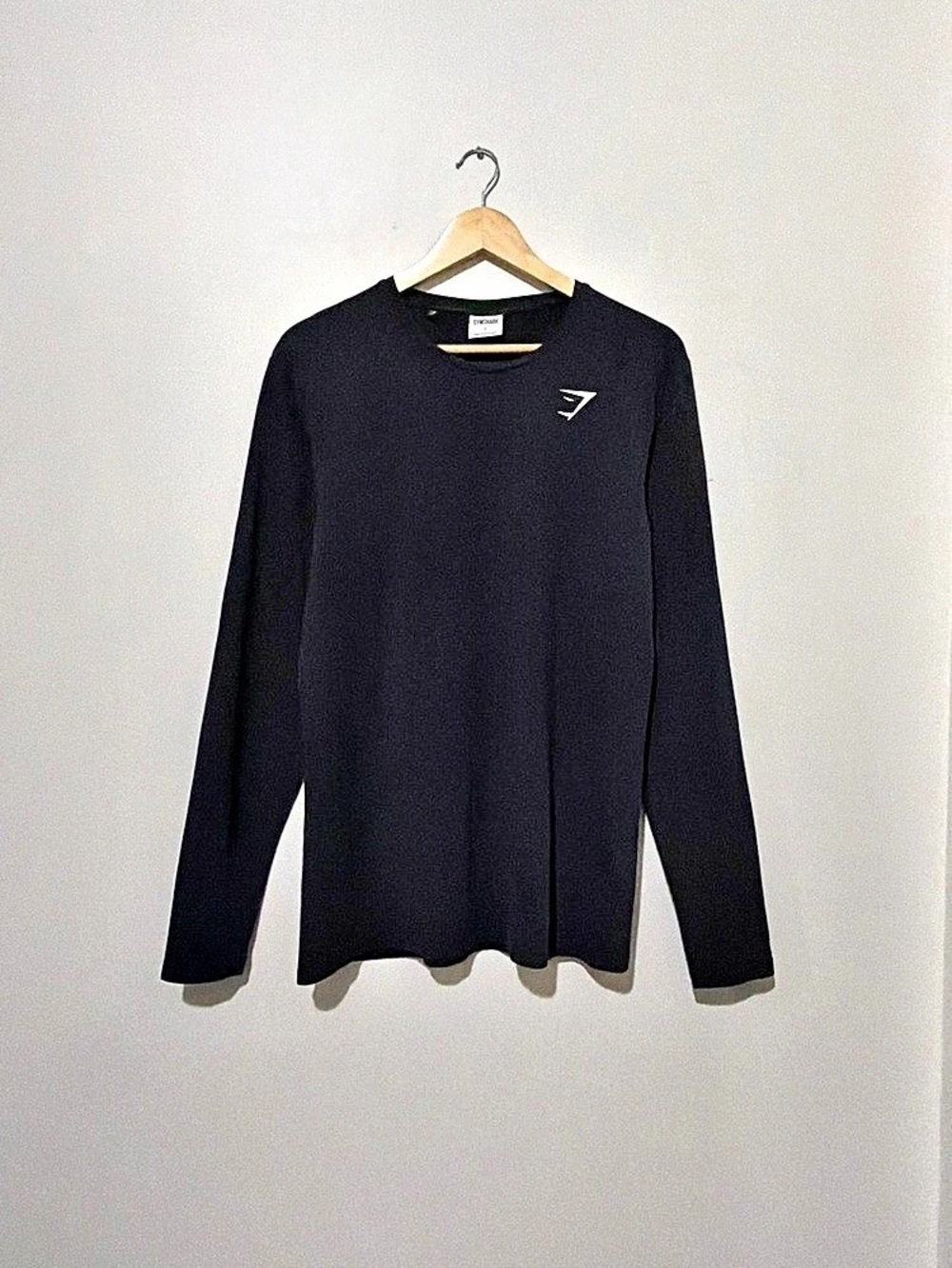 Gymshark Long Sleeve Athletic Tee in Black Large